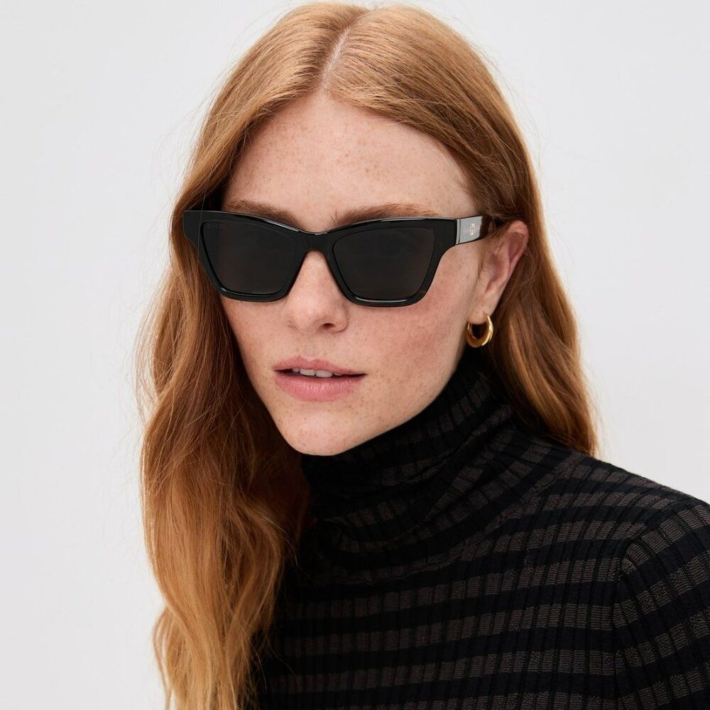 Gucci Women Sunglasses Black Grey Cat Eye GG1982S 001 NEW AUTHENTIC - Picture 10 of 10